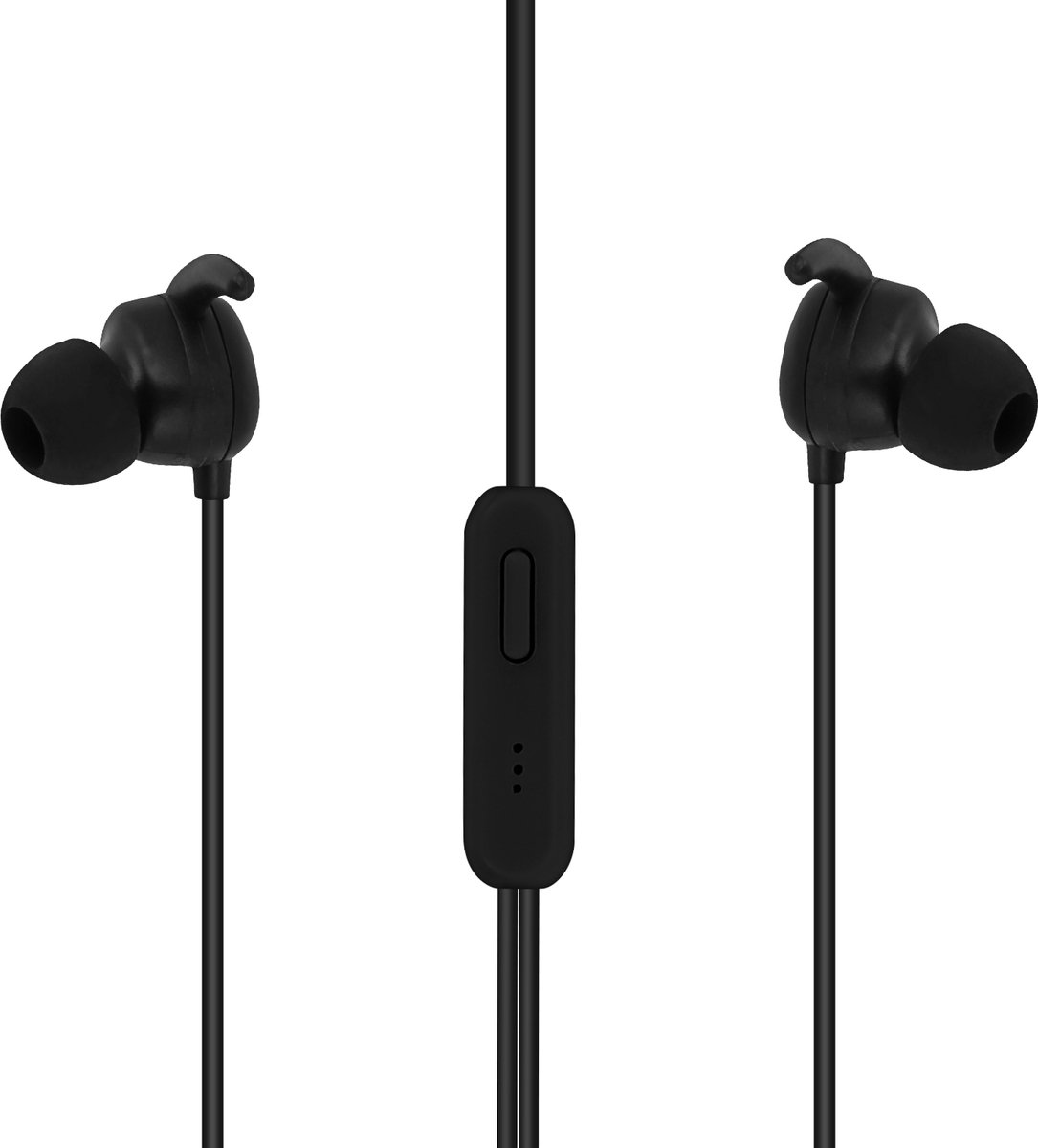 Bedrade oortelefoons Multifunctionele knop Microfoon Jack 3,5 mm setty - zwart