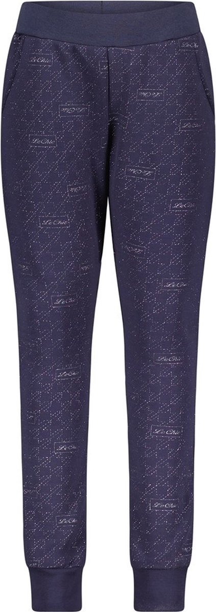 Meisjes jogging broek glitterprint - Delilah - Donker navy blauw