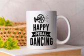 Mok Happy Pedal Dancing - Motorfiets - Ride - Bike - I love Motorcycle - Motorcycle- I love Bike - sport - Fiets - Life & Motorcycle - Bike Addict - Riding.