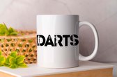 Mok DARTS - darts- love- Friends- vriend-liefde - sport- darten - spel - pijltjeswerpen - pijltjesgooien - vogeltjepik - Play - Party - cadeau - dart .