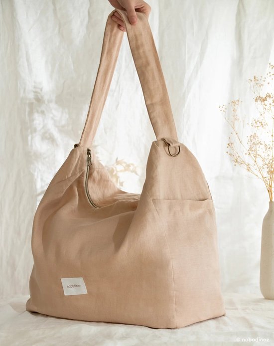 Nobodinoz Lin français stroller bag 50x40x18cm - Sand van Nobo — afbeelding 2