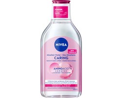 NIVEA Essentials Verzachtend & Verzorgend Micellair Water - Droge huid - Amandelolie - Aminozuren - Make up remover - Reinigingswater - Gezicht Wassen - 400 ml