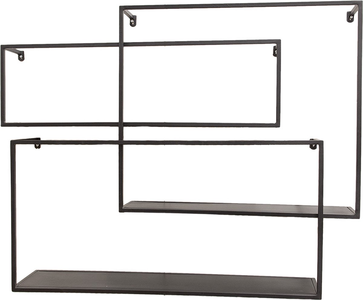 Clayre & Eef Wandrek Set van 3 Zwart IJzer