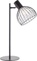 BRILLIANT lamp, Blacky tafellamp zwart mat, 1x A60, E27, 40W, met snoerschakelaar