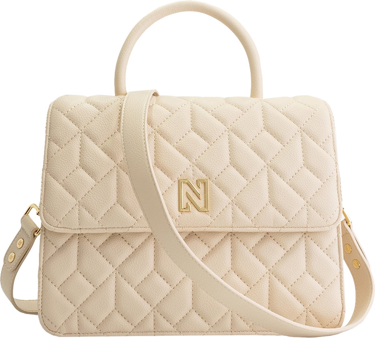 Nikkie Dames Schoudertas Crossbody tas Drew Beige bol