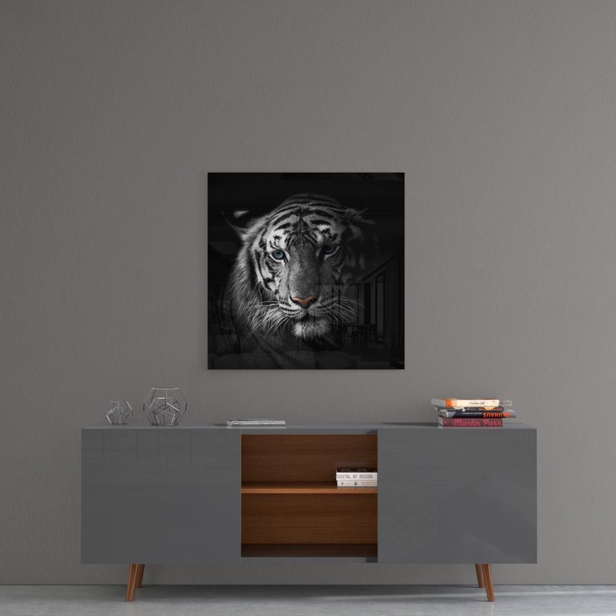 Tijger Glas schilderij