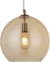 Balls Glazen hanglamp brons globe 30cm amber - Modern - Searchlight - 2 jaar garantie