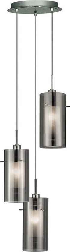 Searchlight Duo I - Hanglamp - 3 lichts - Chroom