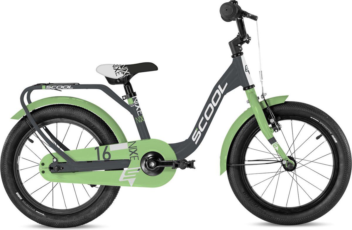 s'cool niXe alloy 16 Kinderen, zwart/groen