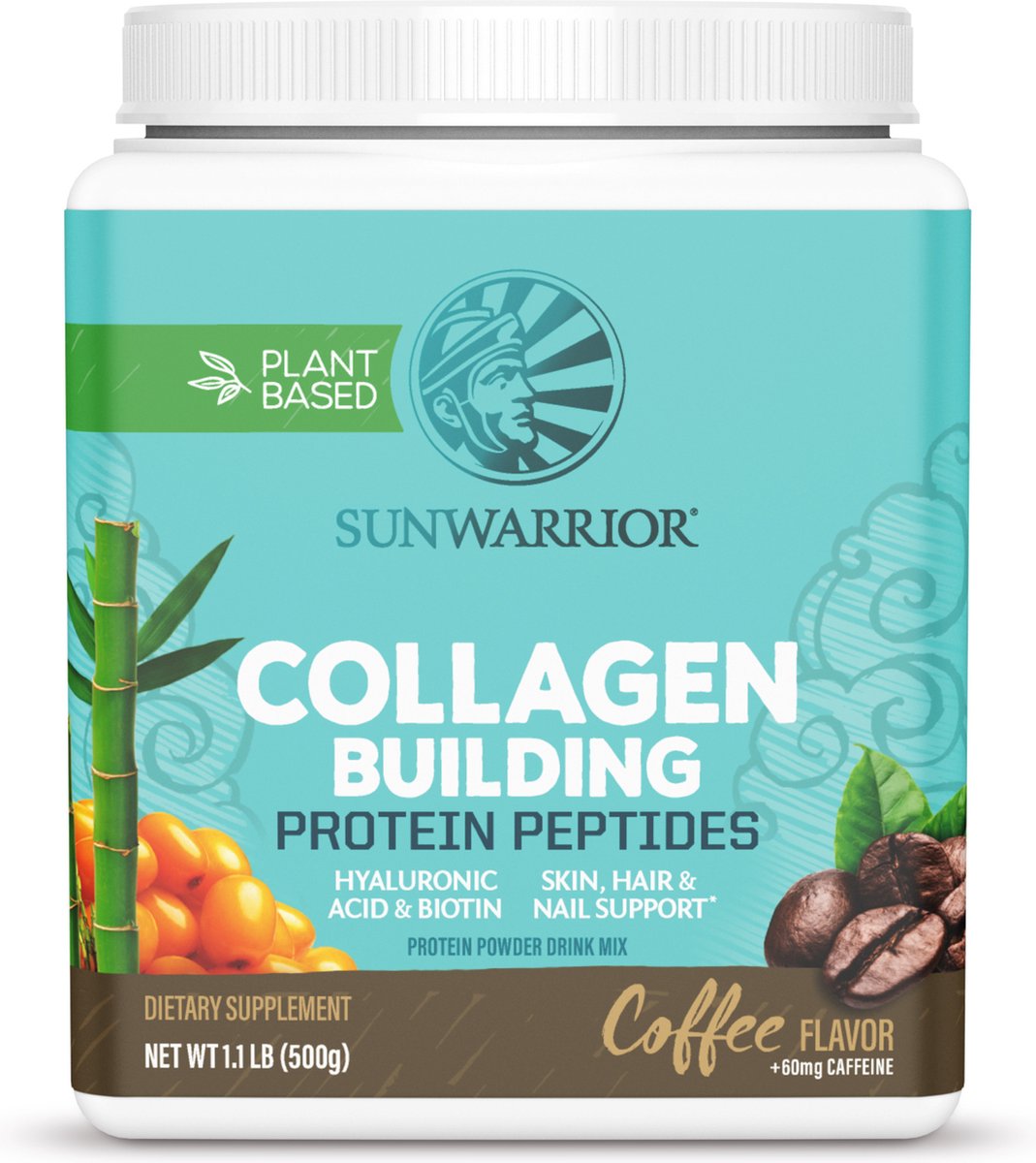 Sunwarrior Collagen Building Protein Peptides (500g) Coffee (+ Caffeine) - Eiwitten - Veganistisch eiwit