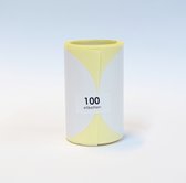 Blanco Stickers op rol 100 stickers 100mm wit