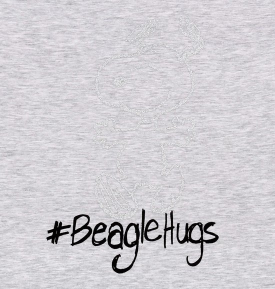 Snoopy Peanuts - Ensemble pyjama gris et rose à manches courtes Filles / 152