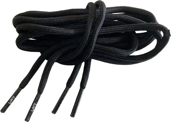 Schoenveter-Rond - zwart- 160cm lang x 4mm breed