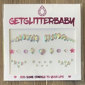 GetGlitterBaby® - Glitter Face Jewels / Festival Glitters / Strass Glitter Steentjes / Plak Diamantjes voor Gezicht / Rhinestones - Roze / Zilver / Paars