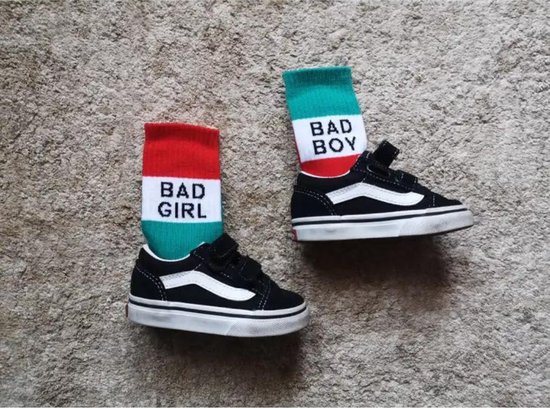 Pegada Bad Girl sokken -29-34 - naadloos - katoen - stoere sokken -kindersokken