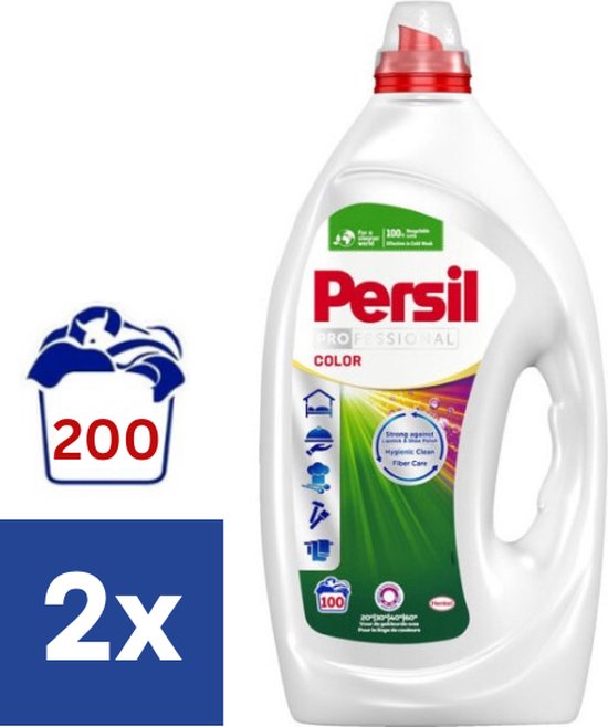Lessive Liquide Persil Professional Color - 2 x 4,5 l (200 lavages)