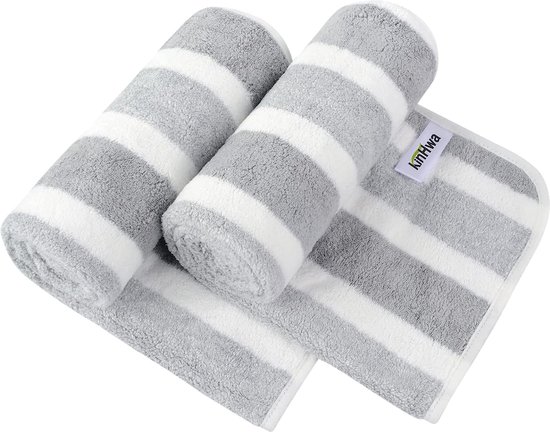 Set van 2 microvezel handdoeken, sterk waterabsorberende microvezel  handdoeken, super... | bol