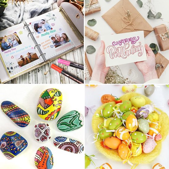 Rainbecom - Marqueurs à Paillettes - 12 Couleurs Marqueurs de Contour Métalliques - Marqueurs à Paillettes Marqueurs de Couleur Stylos à Paillettes - Épaisseur de Ligne 2mm