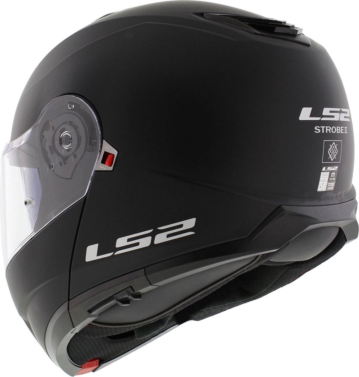LS2 FF908 STROBE II Gloss Zwart-06 Systeemhelm - Maat M - Helm – foto 5