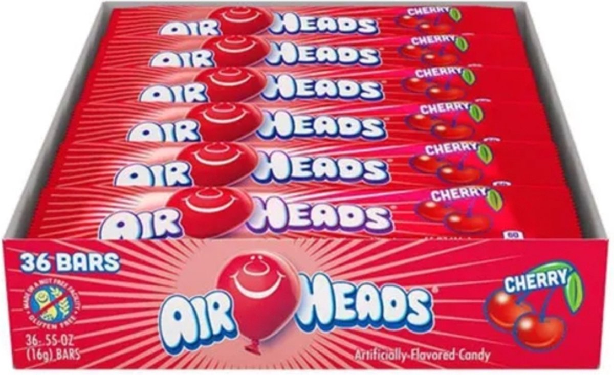 Airheads Cherry Snoep 1 Stuk
