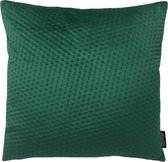 Dark Green Button Velvet Kussenhoes | Fluweel / Velours | Groen | 45 x 45 cm
