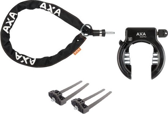 Ringslot AXA Solid Plus ART2 met insteekketting 140cm en bevestiging set Flexmount