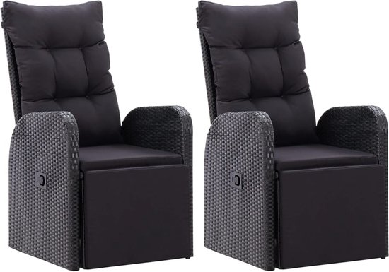 Tuinstoelen 4 st met kussens 54x61x83 cm poly rattan Tuinstoelen 4 st met kussens 54x61x83 cm poly rattan