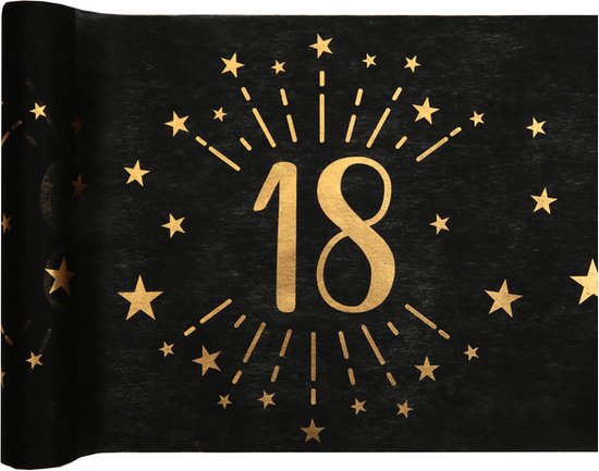 Yontree 18 Ans Chemin de Table 5M, Chemin de Table Or pour 18 Ans Deco Anniversaire 18 Ans Joyeux Anniversaire 18 Ans