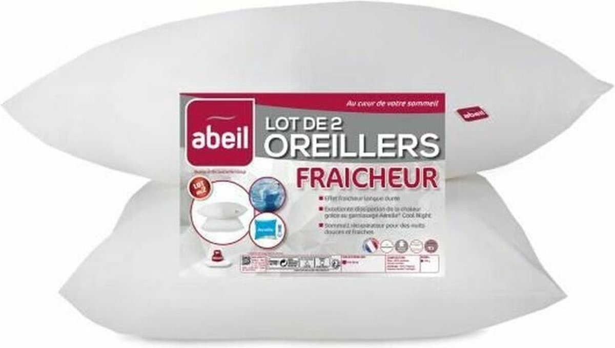 ABEIL Set van 2 Aerelle Cool Night Kussens - 60 x 60 cm - Wit