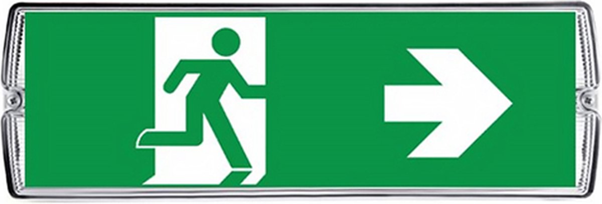 Noodverlichting Waterdicht met 3 verschillende pictogrammen | 45.000 branduren | Vluchtwegverlichting | De Veiligheids-winkel