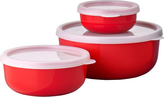 Set boîte de rangement Lumina 3 pièces (250+750+1500) Nordic red