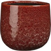 Mica Decorations Pot de Fleurs Paola - 21x21x19 cm - Céramique - Rouge