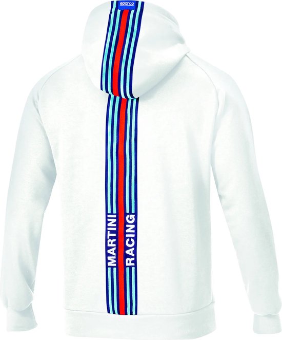 Sparco Martini Racing Big Stripes Hoodie Heren & Dames - Racing Hoodie - Wit - Maat XXL van Sparco — afbeelding 2