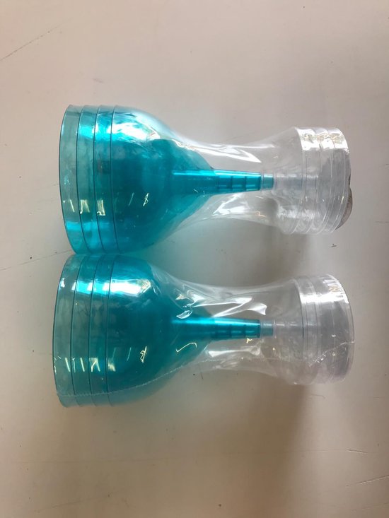 Plastic wijnglazen - blauw 2x4 glazen | bol.com