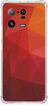 Shockproof Case geschikt voor Xiaomi 13 Pro Polygon Red