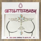 GetGlitterBaby® - Glitter Face Body Jewels / Festival Glitters / Strass Steentjes / Plak Diamantjes voor Lichaam en Gezicht / Rhinestones - Zilver / Diamond