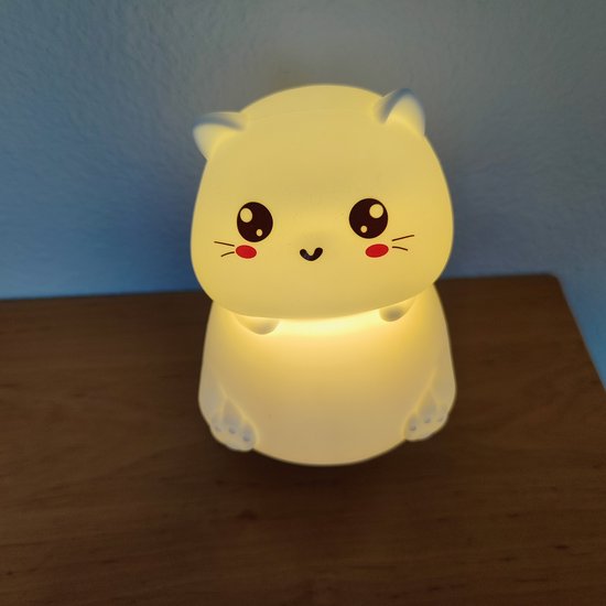 Nachtlampje kat - siliconen nachtlamp voor kinderen- led lamp met meerdere kleuren