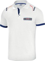 Sparco Martini Racing Poloshirt Heren & Dames - Racing Polo - Wit - Maat XL