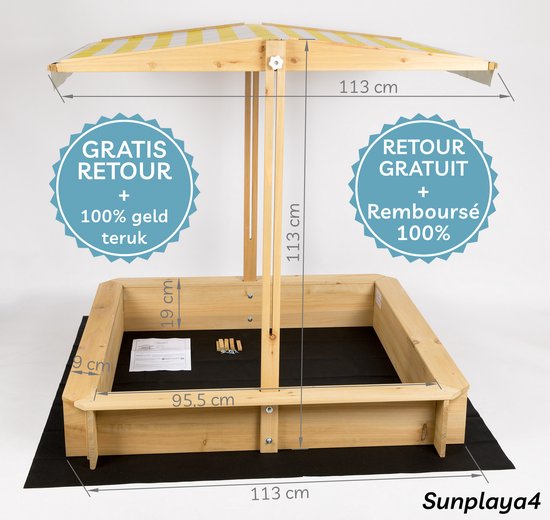 needs&wants® Houten tuinbank met opbergruimte afdekhoes