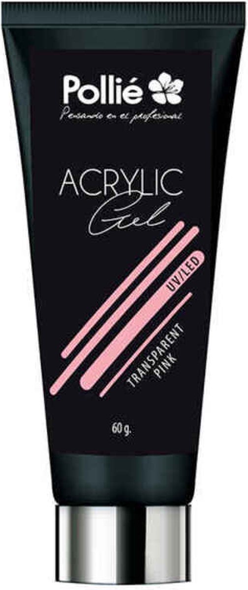 Nail gel Acrylic Eurostil TRANPARENT PINK Pink 60 g