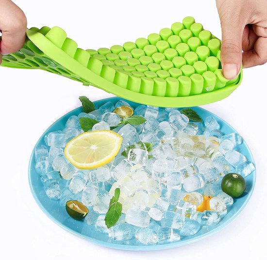 Set van 2 ijsblokjesvormen, siliconen met deksel, ijsblokjesvorm, grote ijsblokjesvorm, ijsblokjesvormen met trechter voor whisky, cocktails, chocolade, BPA-vrij, zwart