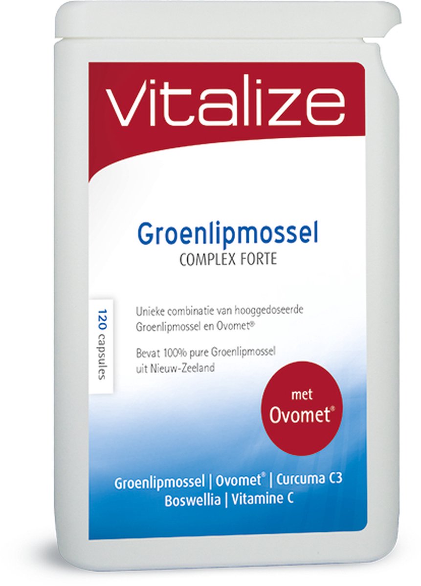 Goedkoopste Vitalize Groenlipmossel Complex Forte 120 capsules | Voor soepele gewrichten en sterke botten - Draagt bij aan de vorming van collageen