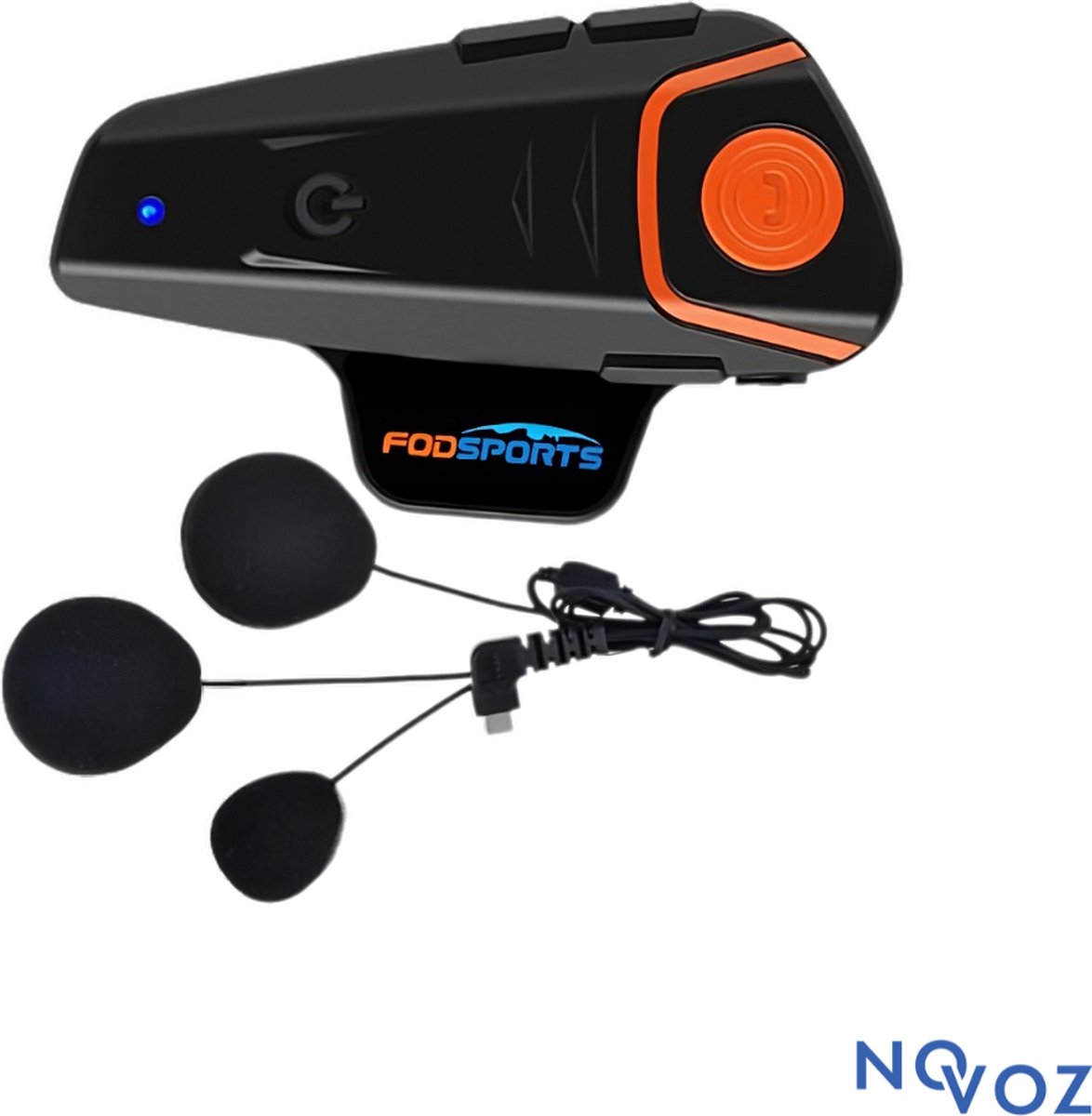 Novoz Intercom Motor Helm - Motorhelm Headset - Intercom - Motor Communicatie Bluetooth - Motor Intercom - Motor Communicatie - Dichte Helm