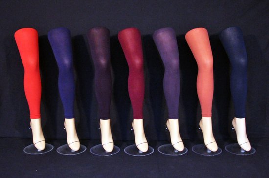 Dames legging microfibre fashion - 5 stuks - maat large - 100 deniers - fantasie structuur - assortiment kleuren