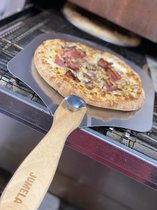 Jumela Pizzaschep & Pizzasnijder – Inklapbaar – 30CM Pizzaspatel - Hoogwaardig aluminium – Voor BBQ en Oven – Gratis e-book –