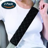 Housse de ceinture de sécurité de Luxe pour voiture - Protecteur de ceinture de sécurité confortable - Coussin de ceinture de sécurité pour Enfants - Zwart