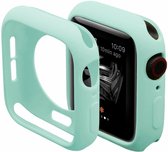 Strap-it Geschikt voor Apple Watch TPU Case - 38mm - aqua - hoesje - beschermhoes - protector - bescherming