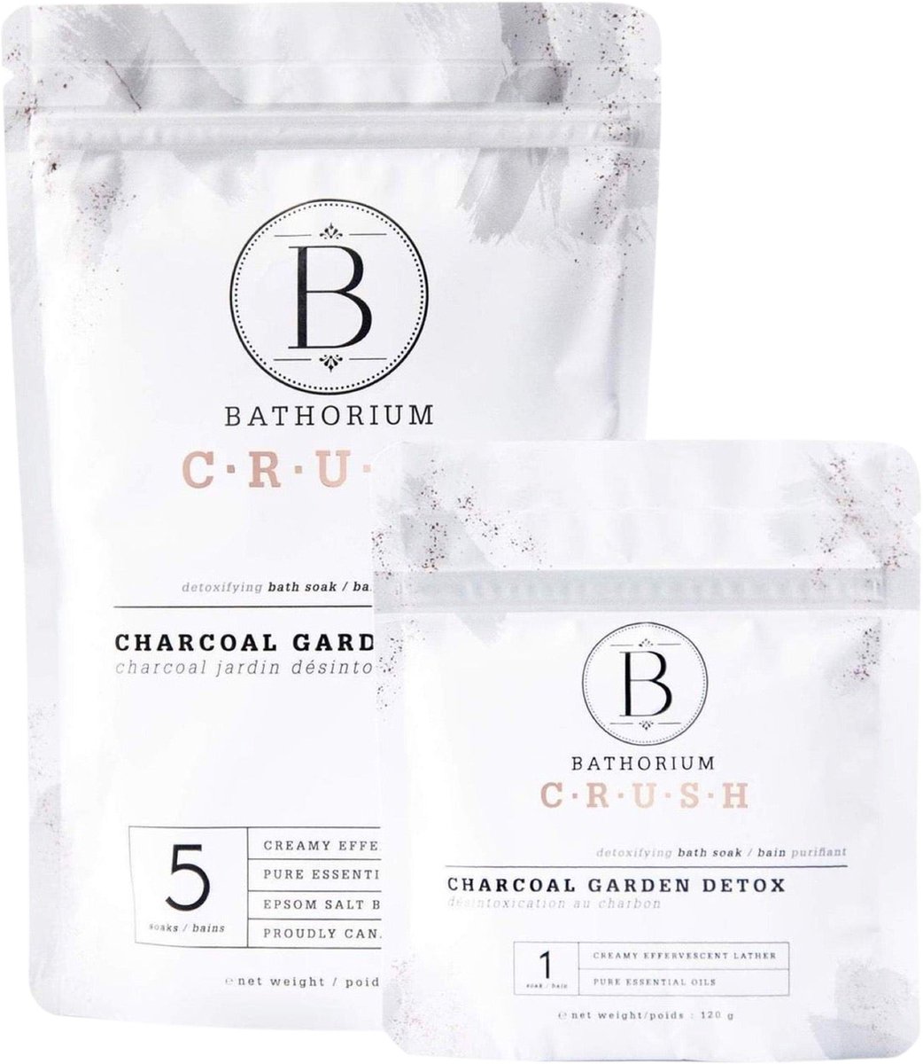 BATHORIUM - CRUSH BATH SOAK - CHARCOAL GARDEN DETOX