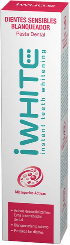 iWhite tandpasta voor gevoelige tanden - Tandenblekende Tandpasta 75 ml, tandpasta whitening en beschermt gevoelige tanden