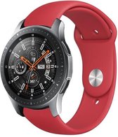 By Qubix Rubberen sportband 22mm - Rood - Geschikt voor Samsung Galaxy Watch 3 (45mm) - Galaxy Watch 46mm - Gear S3 Classic & Frontier
